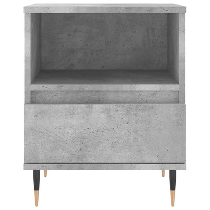 sengeborde 2 stk. 40x35x50 cm konstrueret træ betongrå