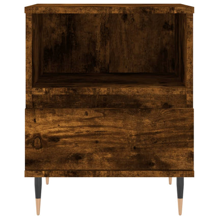 sengebord 40x35x50 cm konstrueret træ røget egetræsfarve