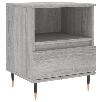 sengeborde 2 stk. 40x35x50 cm konstrueret træ grå sonoma-eg