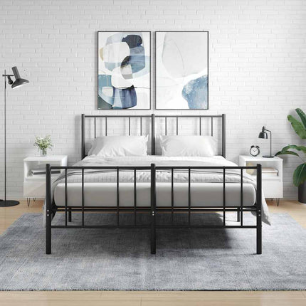 sengeskabe 2 stk. 40x35x50 cm konstrueret træ hvid højglans