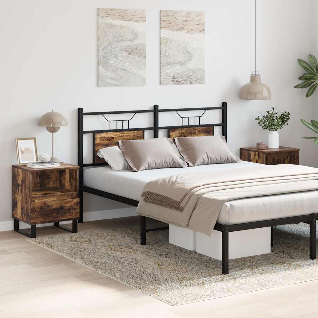 sengeborde 2 stk. 40x35x50 cm røget egetræsfarve