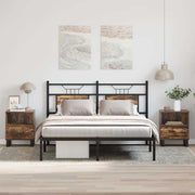 sengeborde 2 stk. 40x35x50 cm røget egetræsfarve