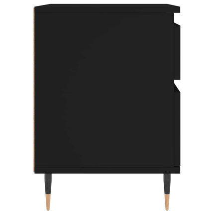 sengebord 40x35x50 cm konstrueret træ sort