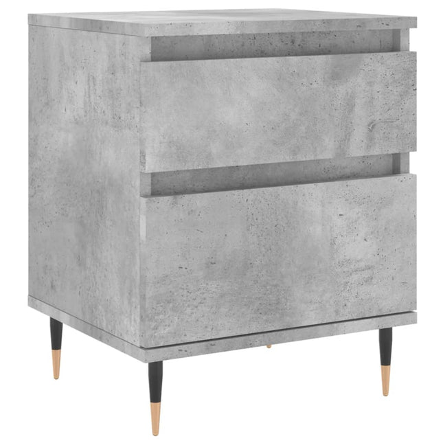 sengebord 40x35x50 cm konstrueret træ betongrå