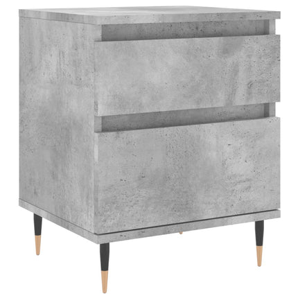 sengeborde 2 stk. 40x35x50 cm konstrueret træ betongrå