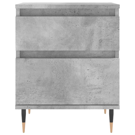 sengeborde 2 stk. 40x35x50 cm konstrueret træ betongrå
