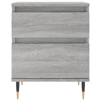 sengeborde 2 stk. 40x35x50 cm konstrueret træ grå sonoma-eg