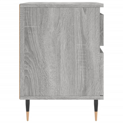 sengeborde 2 stk. 40x35x50 cm konstrueret træ grå sonoma-eg