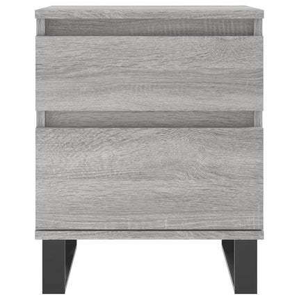 sengeborde 2 stk. 40x35x50 cm konstrueret træ grå sonoma-eg