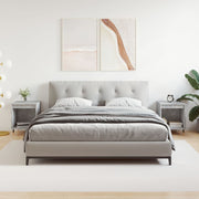 sengeborde 2 stk. 40x35x50 cm konstrueret træ betongrå