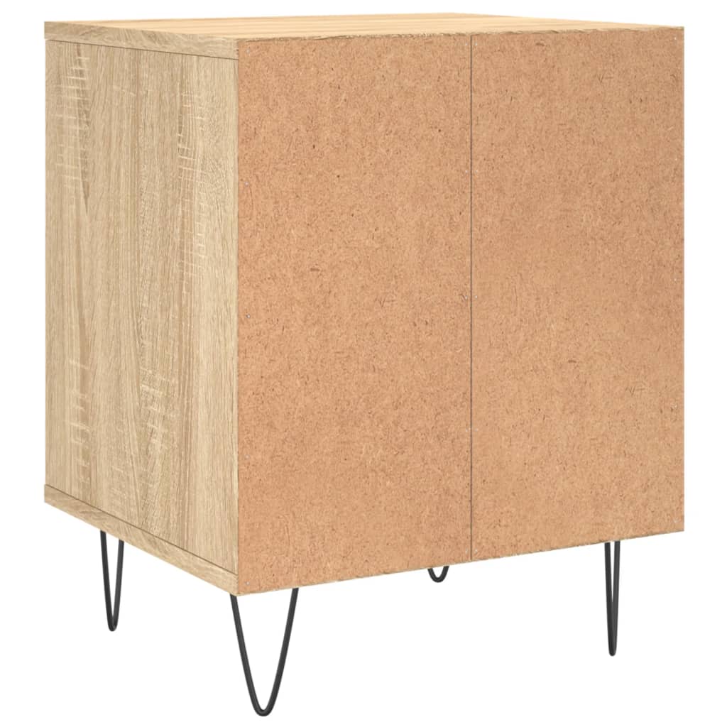 sengeborde 2 stk. 40x35x50 cm konstrueret træ sonoma-eg