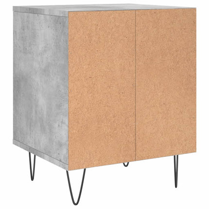 sengebord 40x35x50 cm konstrueret træ betongrå