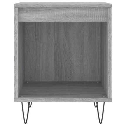 sengeborde 2 stk. 40x35x50 cm konstrueret træ grå sonoma-eg