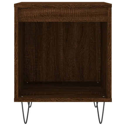 sengebord 40x35x50 cm konstrueret træ brun egetræsfarve