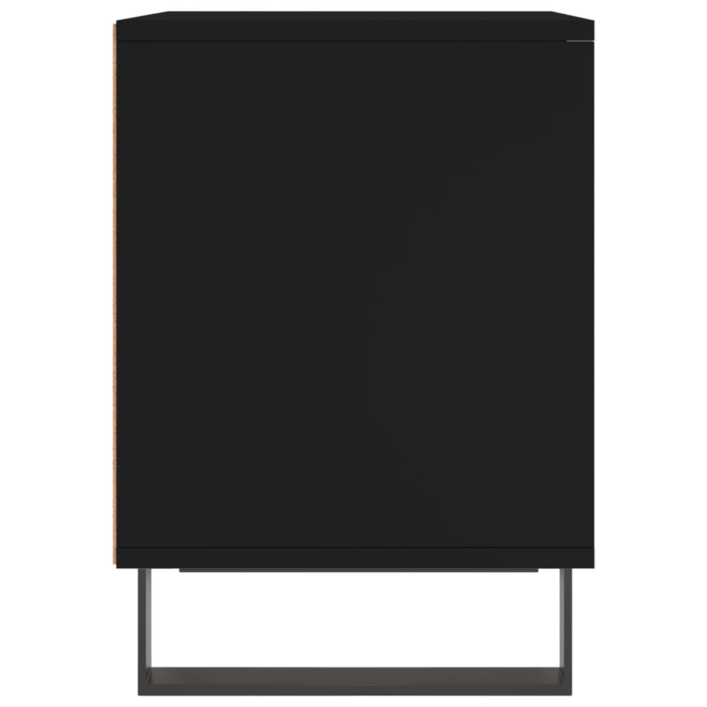 sengeborde 2 stk. 40x35x50 cm konstrueret træ sort