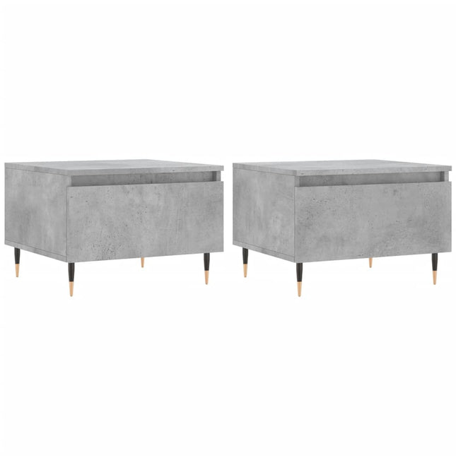sofaborde 2 stk. 50x46x35 cm konstrueret træ betongrå