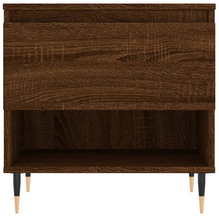 sofaborde 2 stk. 50x46x50 cm konstrueret træ brun egetræsfarve