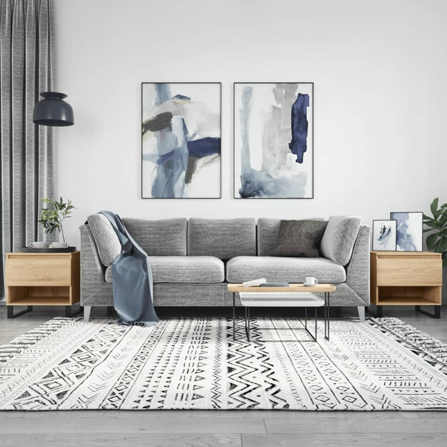 sofaborde 2 stk. 50x46x50 cm konstrueret træ sonoma-eg