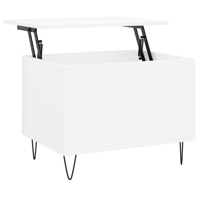 sofabord 60x44,5x45 cm konstrueret træ hvid