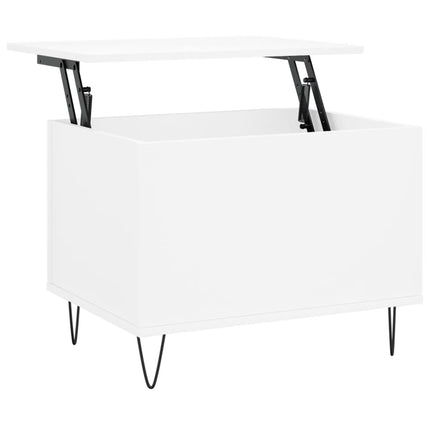 sofabord 60x44,5x45 cm konstrueret træ hvid