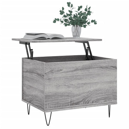 sofabord 60x44,5x45 cm konstrueret træ Grå sonoma-eg