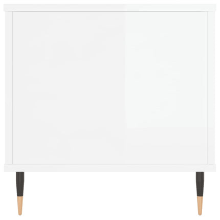 sofabord 90x44,5x45 cm konstrueret træ hvid højglans