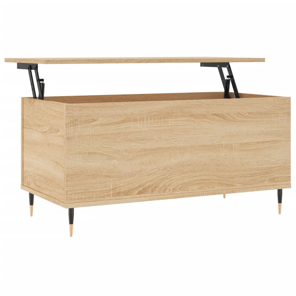 sofabord 90x44,5x45 cm konstrueret træ sonoma-eg