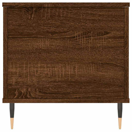 sofabord 90x44,5x45 cm konstrueret træ brun egetræsfarve