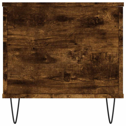 sofabord 90x44,5x45 cm konstrueret træ røget egetræsfarve