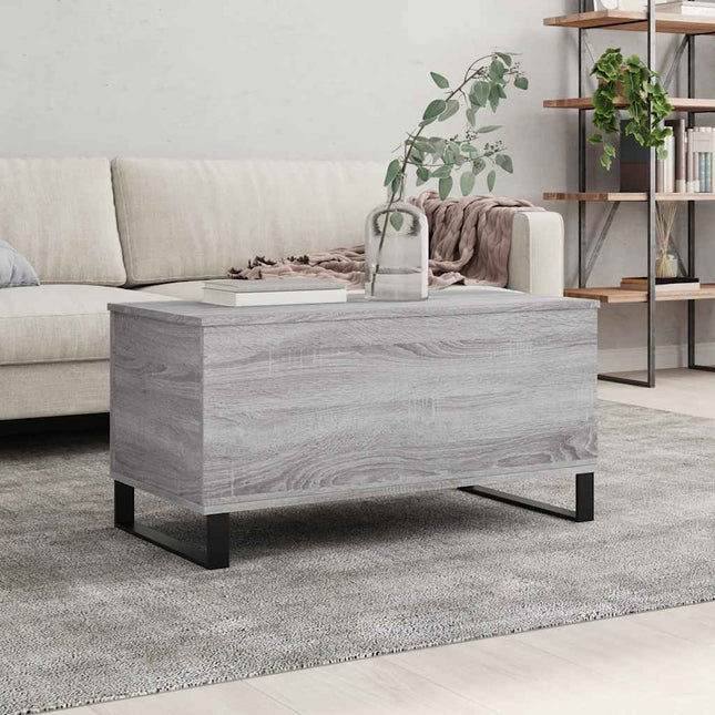 sofabord 90x44,5x45 cm konstrueret træ sonoma-eg grå