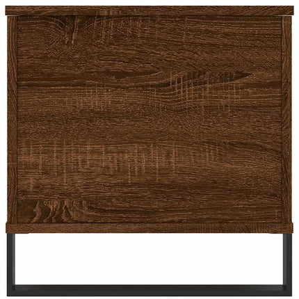 sofabord 90x44,5x45 cm konstrueret træ brun egetræsfarve