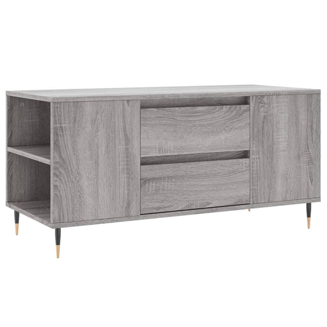 sofabord 102x44,5x50 cm konstrueret træ grå sonoma-eg