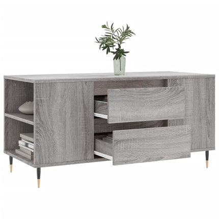 sofabord 102x44,5x50 cm konstrueret træ grå sonoma-eg