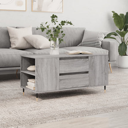 sofabord 102x44,5x50 cm konstrueret træ grå sonoma-eg