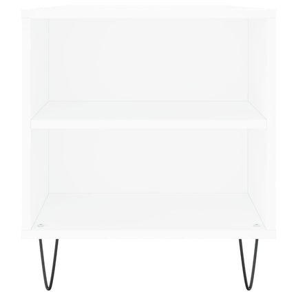 sofabord 102x44,5x50 cm konstrueret træ hvid