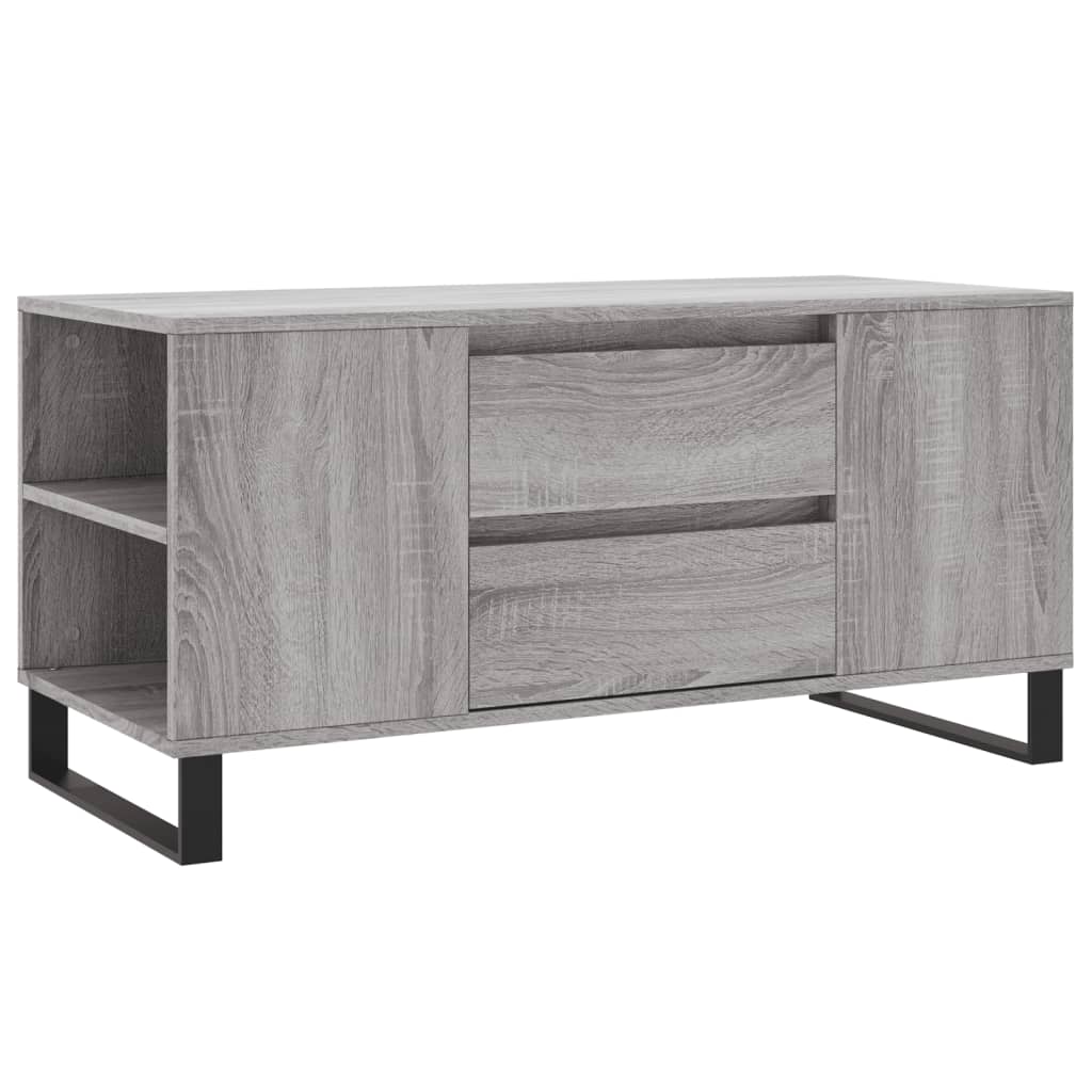 sofabord 102x44,5x50 cm konstrueret træ grå sonoma-eg