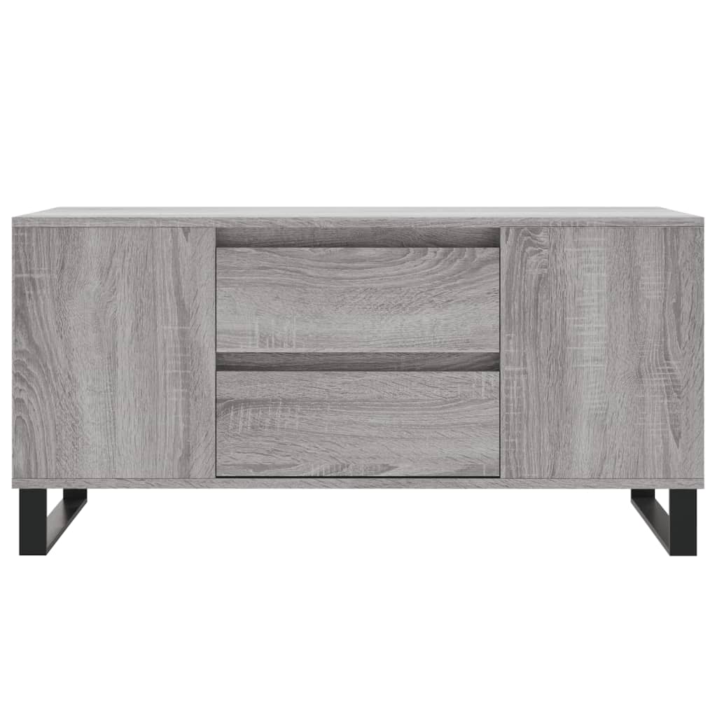sofabord 102x44,5x50 cm konstrueret træ grå sonoma-eg