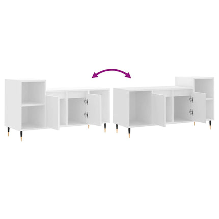tv-bord 100x35x55 cm konstrueret træ hvid