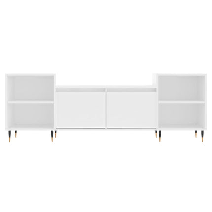 tv-bord 160x35x55 cm konstrueret træ hvid