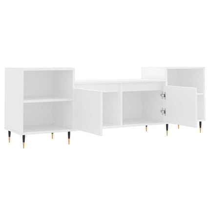 tv-bord 160x35x55 cm konstrueret træ hvid