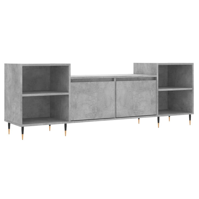 tv-bord 160x35x55 cm konstrueret træ betongrå