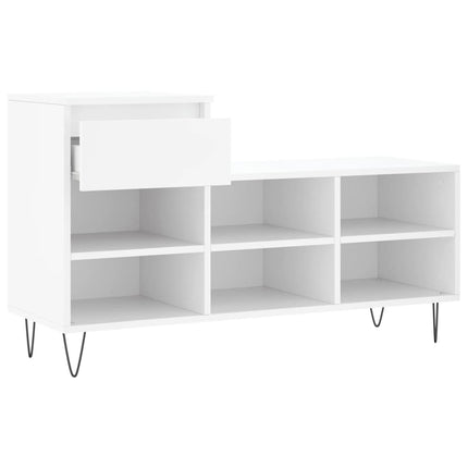skoreol 102x36x60 cm konstrueret træ hvid