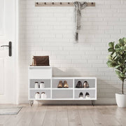 skoreol 102x36x60 cm konstrueret træ hvid højglans
