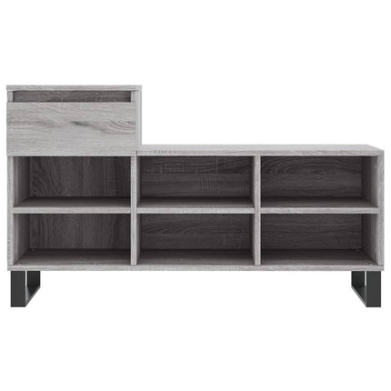 skoskab 102x36x60 cm konstrueret træ grå sonoma-eg