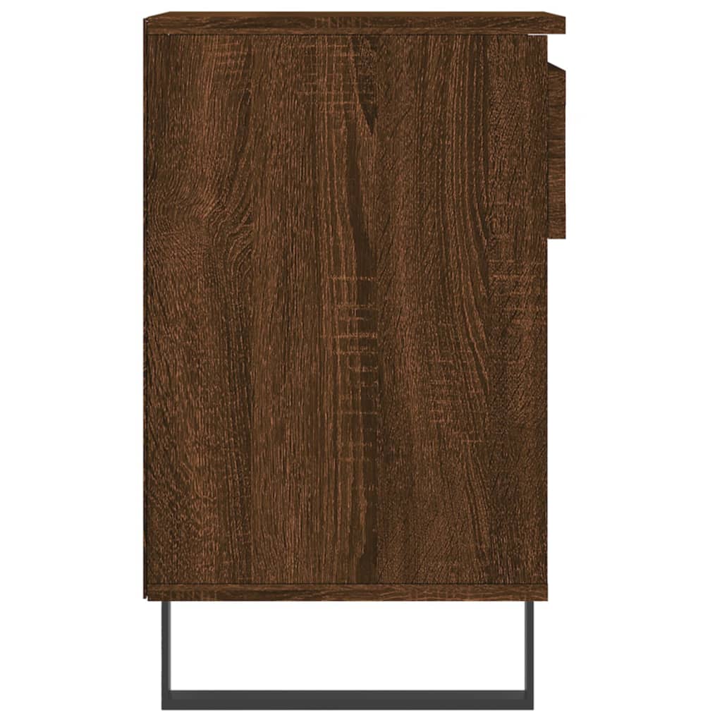 skoskab 102x36x60 cm konstrueret træ brun egetræ