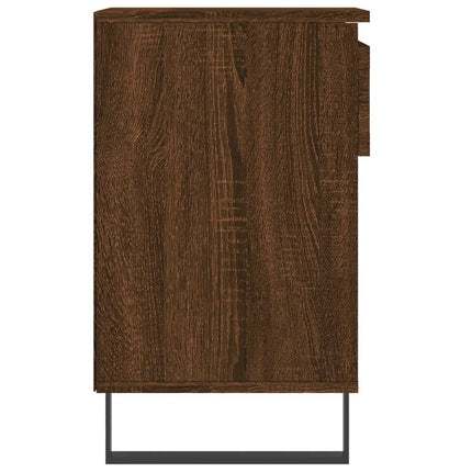 skoskab 102x36x60 cm konstrueret træ brun egetræ