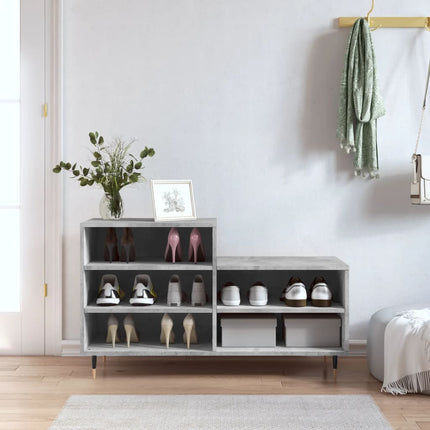 skoreol 102x36x60 cm konstrueret træ betongrå