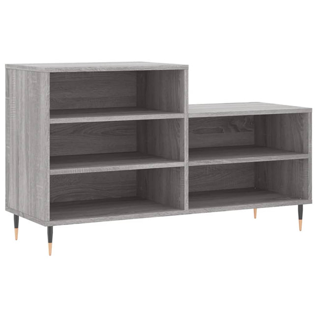 skoskab 102x36x60 cm konstrueret træ grå sonoma-eg