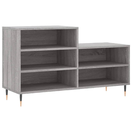 skoskab 102x36x60 cm konstrueret træ grå sonoma-eg