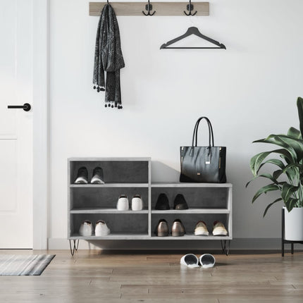 skoreol 102x36x60 cm konstrueret træ betongrå